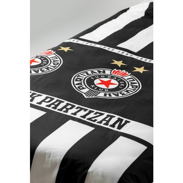 PARTIZAN Set posteljine 140x200cm Tri grba, crna - 820-set.trigrba