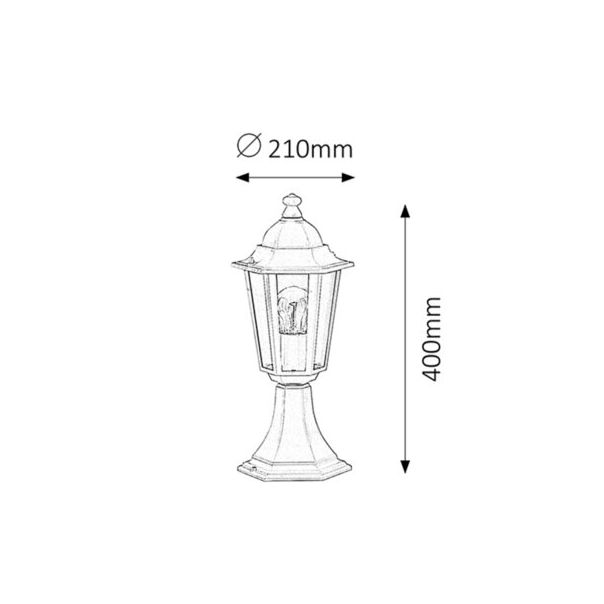 Rabalux Spoljna podna rasveta Velence E27 1x MAX 60W bela (8205) - 8205