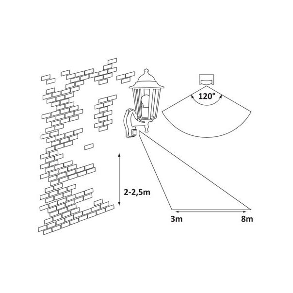 Rabalux Spoljna zidna rasveta Velence E27 1x MAX 60W antično zlato (8218) - 8218