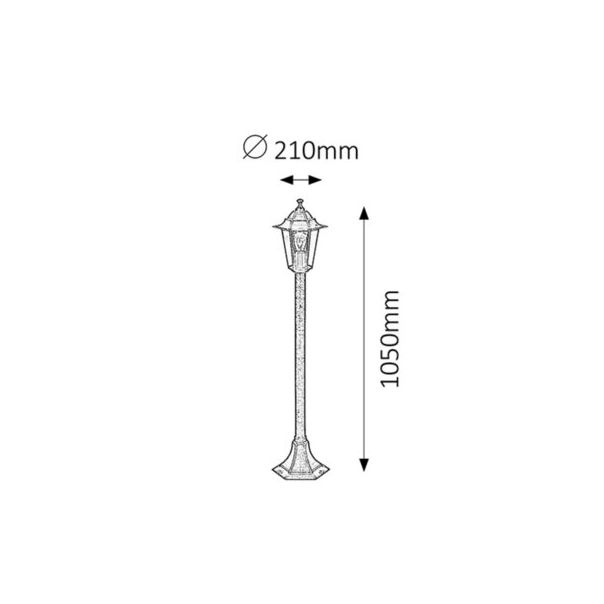 Rabalux Spoljna podna rasveta Velence E27 1x MAX 60W antično zlato (8240) - 8240-2