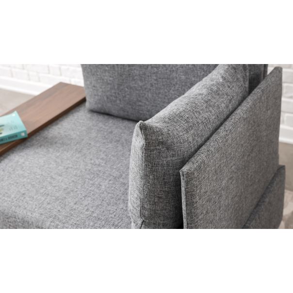 ATELIER DEL SOFA Ugaona sofa Fly Armchair, desna, siva - 825BLC1013