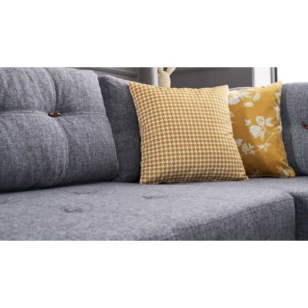 ATELIER DEL SOFA Ugaona garnitura Manama, desna, siva - 825BLC1181