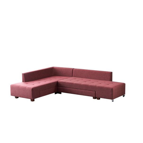 ATELIER DEL SOFA Ugaona garnitura Manama, leva, bordo - 825BLC1186