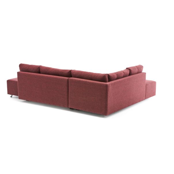 ATELIER DEL SOFA Ugaona garnitura Manama, leva, bordo - 825BLC1186