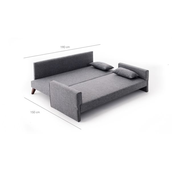 ATELIER DEL SOFA Trosed Bella Sofa bed, siva - 825BLC1501
