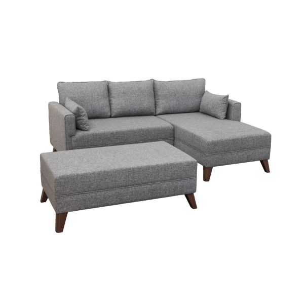 ATELIER DEL SOFA Ugaona garnitura Bella, desna, siva - 825BLC1504