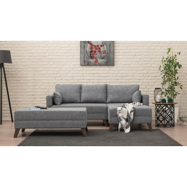 ATELIER DEL SOFA Ugaona garnitura Bella, desna, siva - 825BLC1504