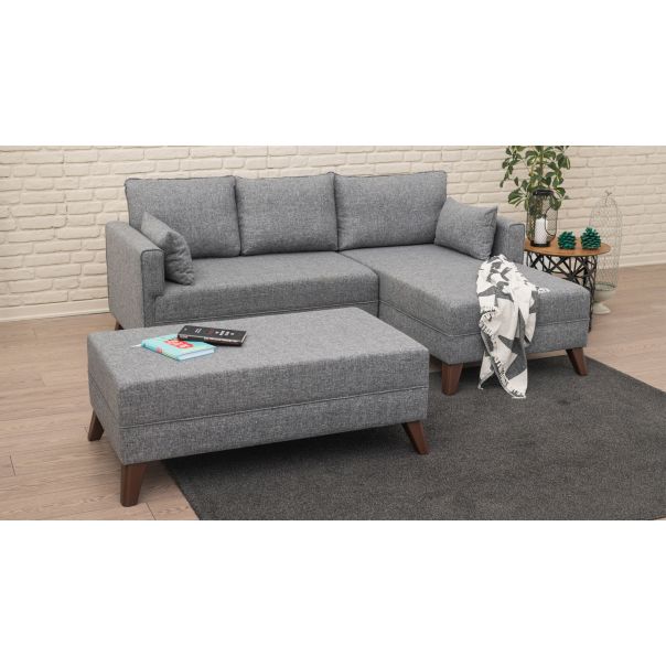 ATELIER DEL SOFA Ugaona garnitura Bella, desna, siva - 825BLC1504