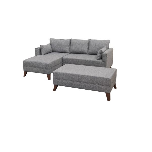 ATELIER DEL SOFA Ugaona garnitura Bella, leva, siva - 825BLC1505