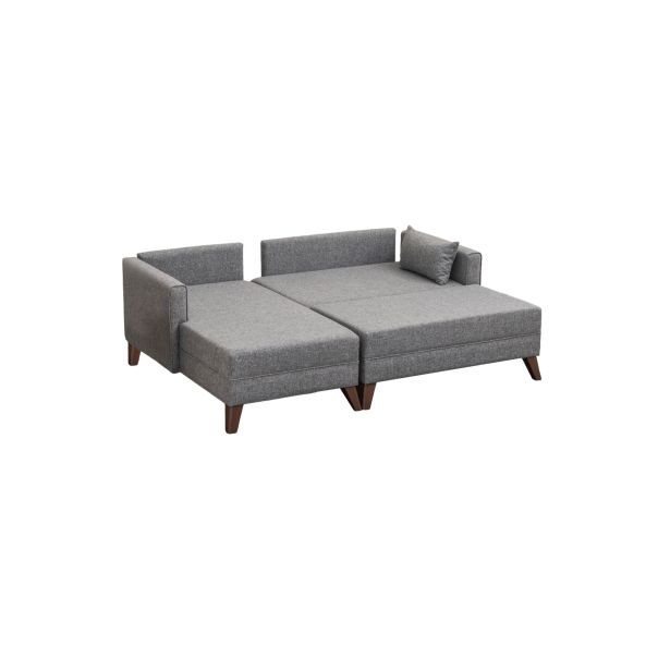 ATELIER DEL SOFA Ugaona garnitura Bella, leva, siva - 825BLC1505