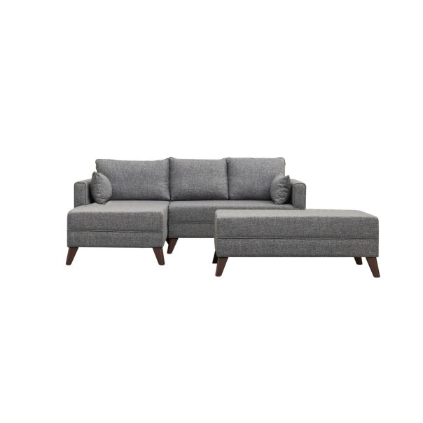 ATELIER DEL SOFA Ugaona garnitura Bella, leva, siva - 825BLC1505