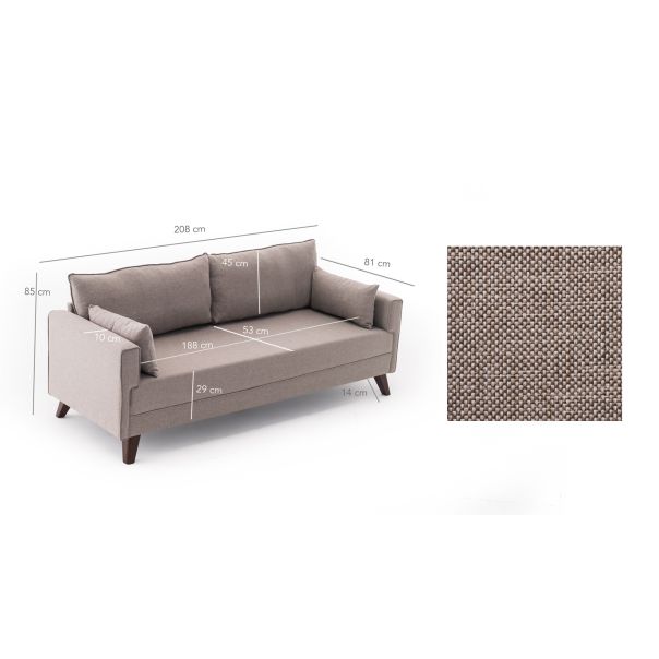 ATELIER DEL SOFA Trosed Bella, krem - 825BLC1508