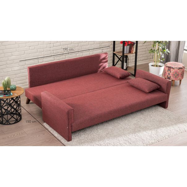 ATELIER DEL SOFA Trosed Bella Sofa bed, crvena - 825BLC1517