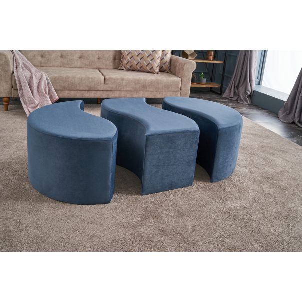 ATELIER DEL SOFA Sklopivi tabure Alya Puf, plava - EP2802179