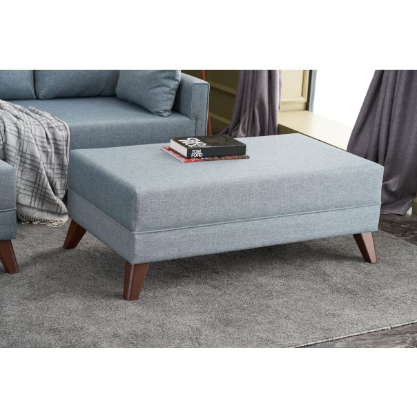 ATELIER DEL SOFA Ugaona garnitura sa tabureom Bella Soft Mini, desna, plava - 825BLC1691