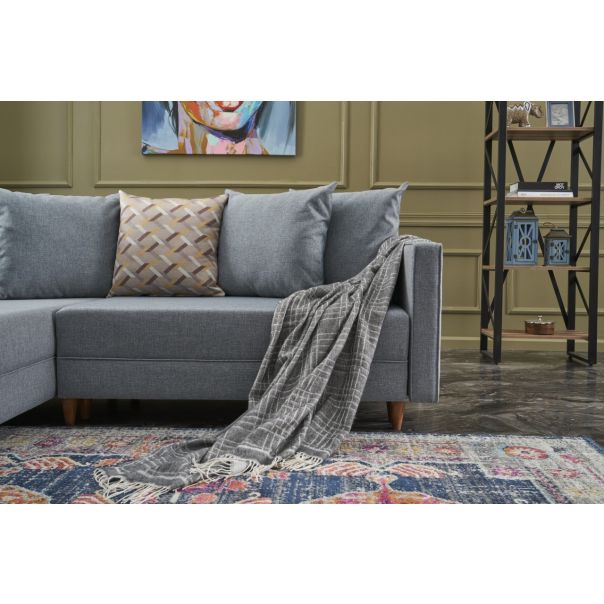 ATELIER DEL SOFA Ugaona garnitura Aydam, leva, plava - 825BLC1721