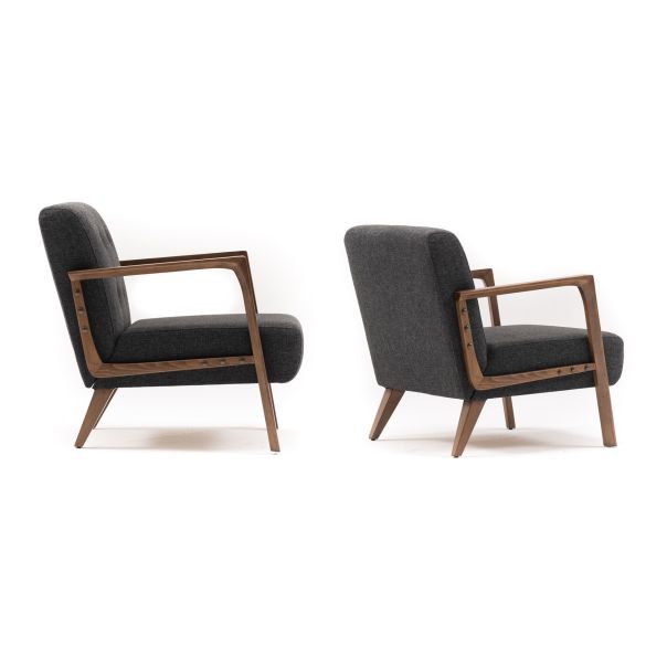 ATELIER DEL SOFA Fotelja Kemer, tamnosiva - 825BLC2318