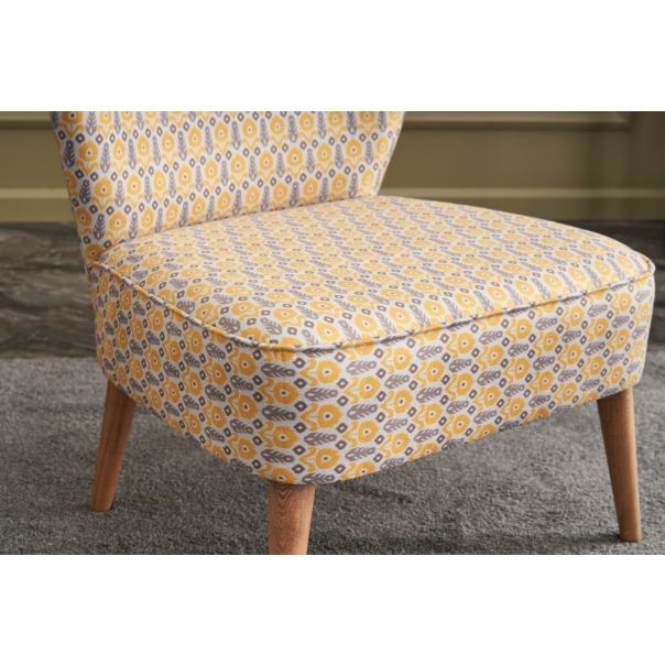 ATELIER DEL SOFA Fotelja Viola Berjer Papatya, siva/žuta - 825BLC2337