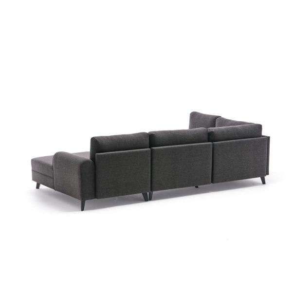 ATELIER DEL SOFA Ugaona garnitura Belen, antracit - 825BLC2527