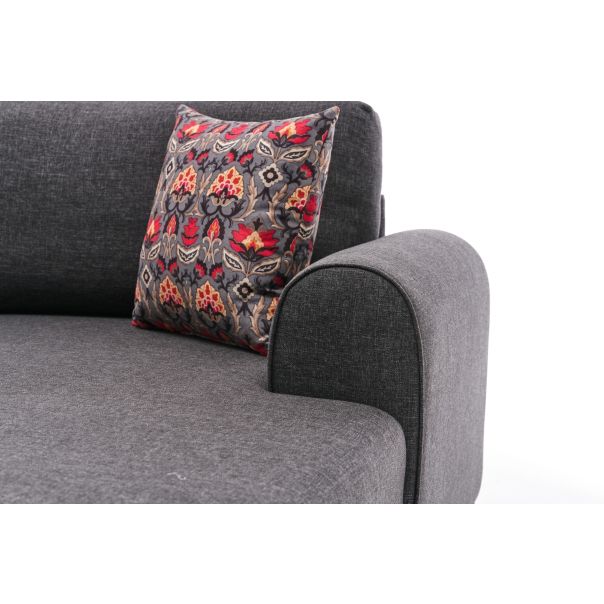 ATELIER DEL SOFA Ugaona garnitura Belen, antracit - 825BLC2527