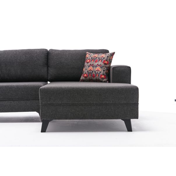 ATELIER DEL SOFA Ugaona garnitura Efsun, antracit - 825BLC2528