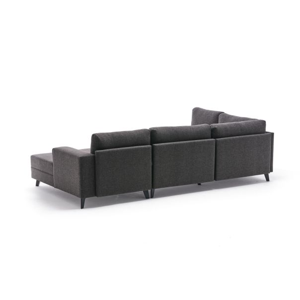 ATELIER DEL SOFA Ugaona garnitura Efsun, antracit - 825BLC2528