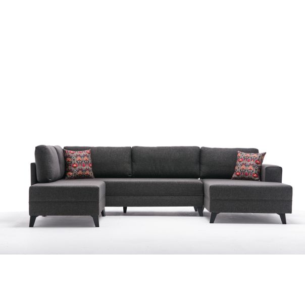 ATELIER DEL SOFA Ugaona garnitura Efsun, antracit - 825BLC2528