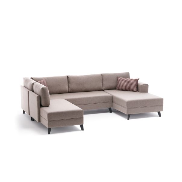 ATELIER DEL SOFA Ugaona garnitura Efsun, krem - 825BLC2531