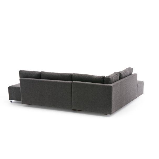 ATELIER DEL SOFA Ugaona garnitura Manama, leva, antracit - 825BLC2541