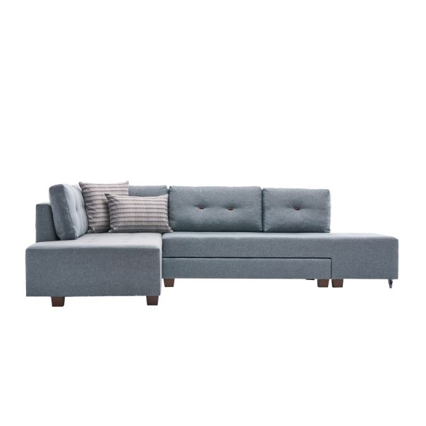 ATELIER DEL SOFA Ugaona garnitura Manama, leva, svetloplava - 825BLC2542