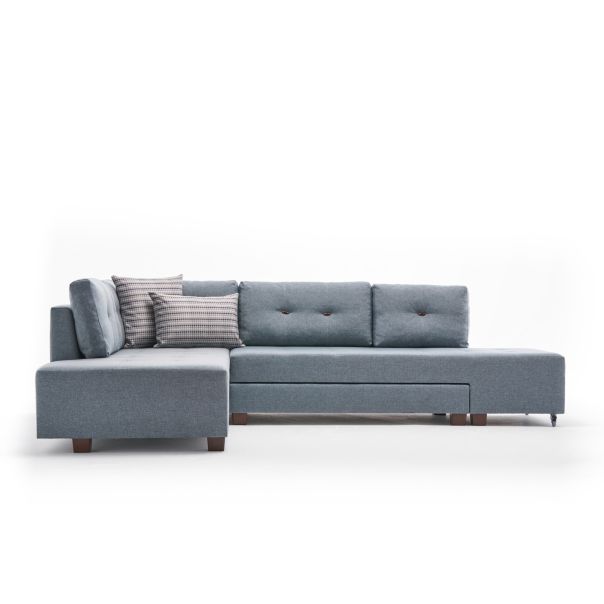 ATELIER DEL SOFA Ugaona garnitura Manama, leva, svetloplava - 825BLC2542