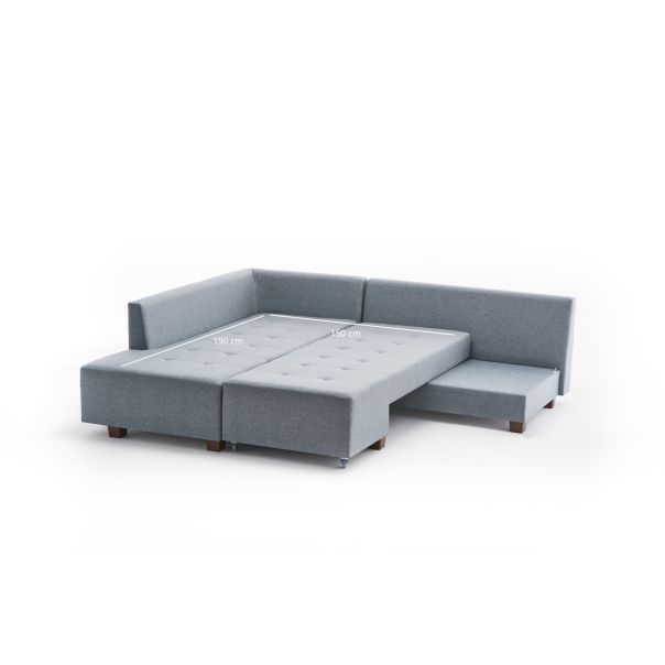 ATELIER DEL SOFA Ugaona garnitura Manama, leva, svetloplava - 825BLC2542