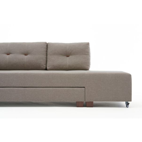 ATELIER DEL SOFA Ugaona garnitura Manama, leva, krem - 825BLC2543