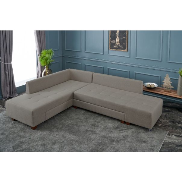 ATELIER DEL SOFA Ugaona garnitura Manama, leva, krem - 825BLC2543