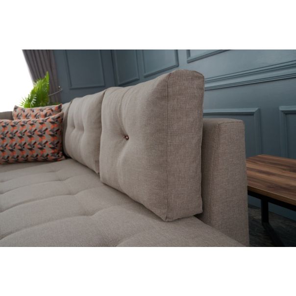ATELIER DEL SOFA Ugaona garnitura Manama, leva, krem - 825BLC2543