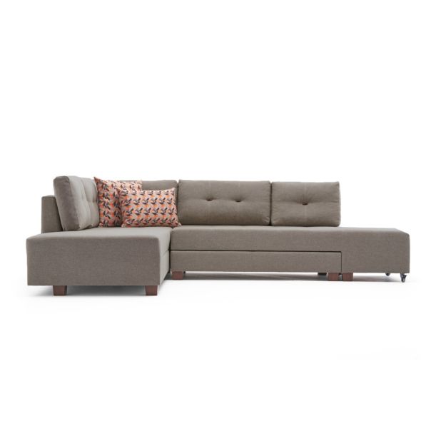 ATELIER DEL SOFA Ugaona garnitura Manama, leva, krem - 825BLC2543
