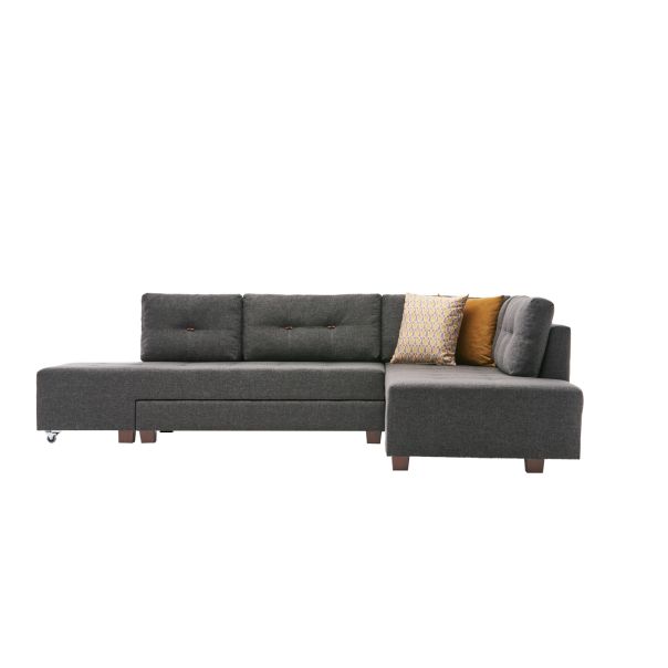 ATELIER DEL SOFA Ugaona garnitura Manama, desna, antracit - 825BLC2544