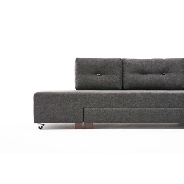 ATELIER DEL SOFA Ugaona garnitura Manama, desna, antracit - 825BLC2544