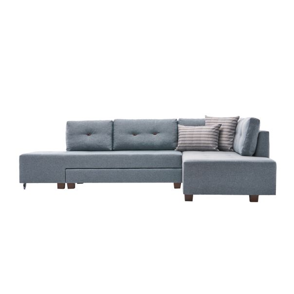 ATELIER DEL SOFA Ugaona garnitura Manama, desna, svetloplava - 825BLC2545