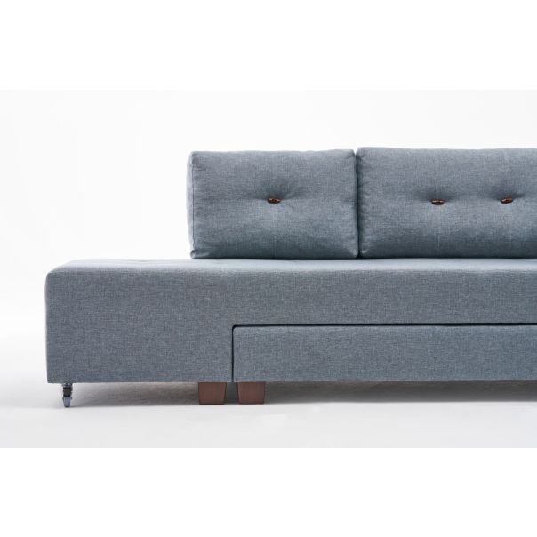 ATELIER DEL SOFA Ugaona garnitura Manama, desna, svetloplava - 825BLC2545