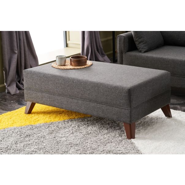 ATELIER DEL SOFA Ugaona garnitura sa tabureom Bella Mini, desna, antracit - 825BLC2578