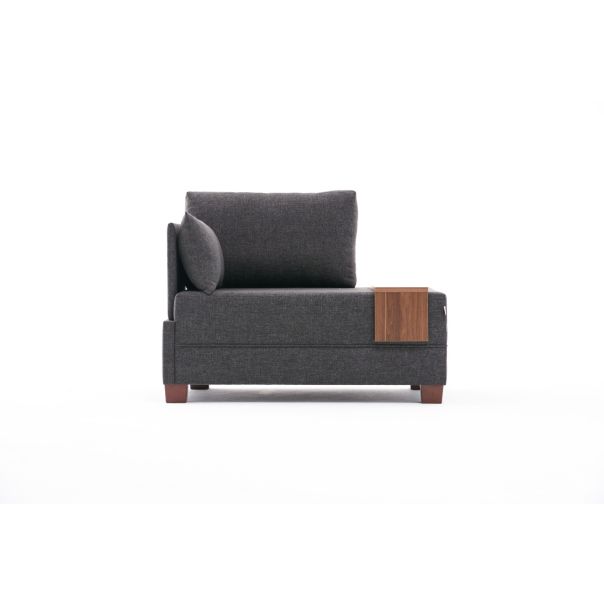 ATELIER DEL SOFA Ugaona sofa Fly, leva, antracit - 825BLC2666