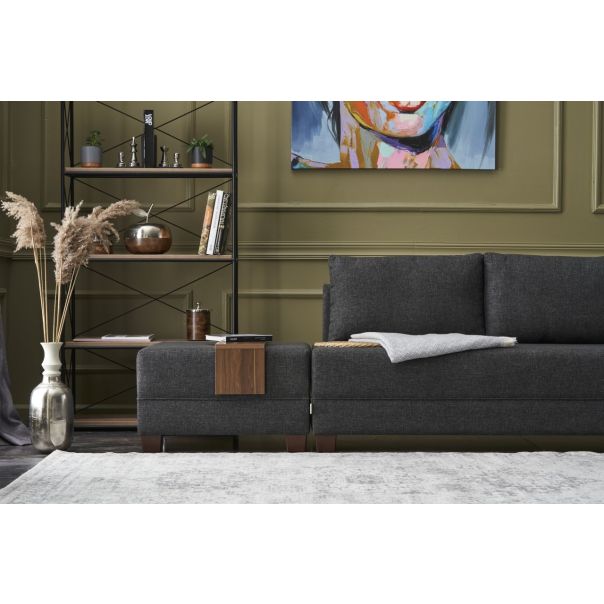 ATELIER DEL SOFA Ugaona garnitura Fly, desna, antracit - 825BLC2667