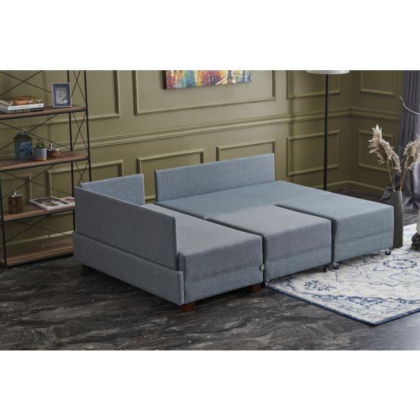 ATELIER DEL SOFA Ugaona garnitura Fly, leva, plava - 825BLC2670