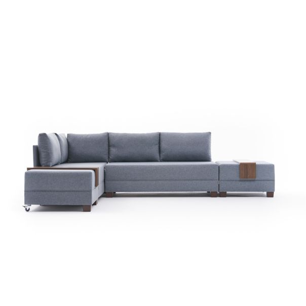 ATELIER DEL SOFA Ugaona garnitura Fly, leva, plava - 825BLC2670