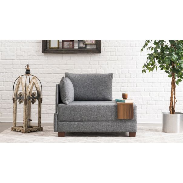 ATELIER DEL SOFA Ugaona sofa Fly Armchair, leva, siva - 825BLC2673