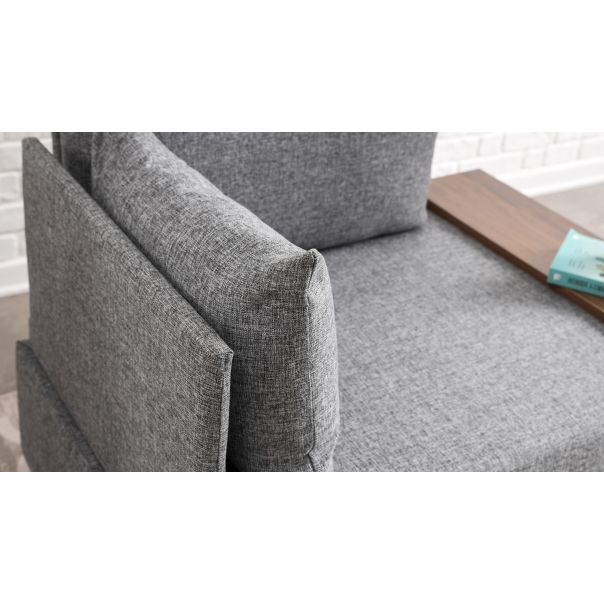ATELIER DEL SOFA Ugaona sofa Fly Armchair, leva, siva - 825BLC2673