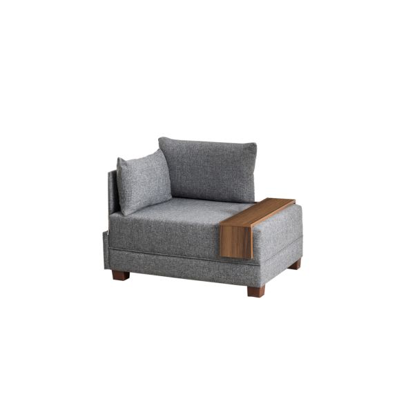 ATELIER DEL SOFA Ugaona sofa Fly Armchair, leva, siva - 825BLC2673
