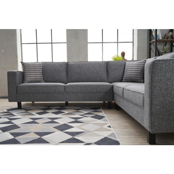 ATELIER DEL SOFA Ugaona garnitura Kale Linen, siva - 825BLC2713