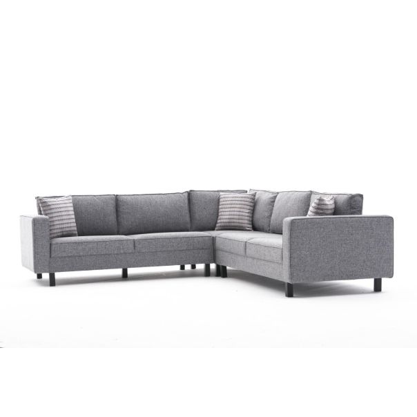 ATELIER DEL SOFA Ugaona garnitura Kale Linen, siva - 825BLC2713